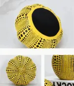 Art Dotted Yellow Pumpkin Decor Modern Pumpkin and Owl Statue tag1