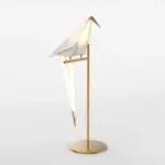 ArtiGloed Modern Golden Table Lamp with Geometric Pattern tag1