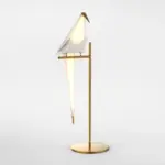 ArtiGloed Modern Golden Table Lamp with Geometric Pattern tag1