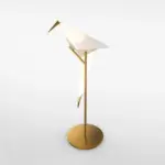 ArtiGloed Modern Golden Table Lamp with Geometric Pattern tag1