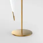 ArtiGloed Modern Golden Table Lamp with Geometric Pattern tag1