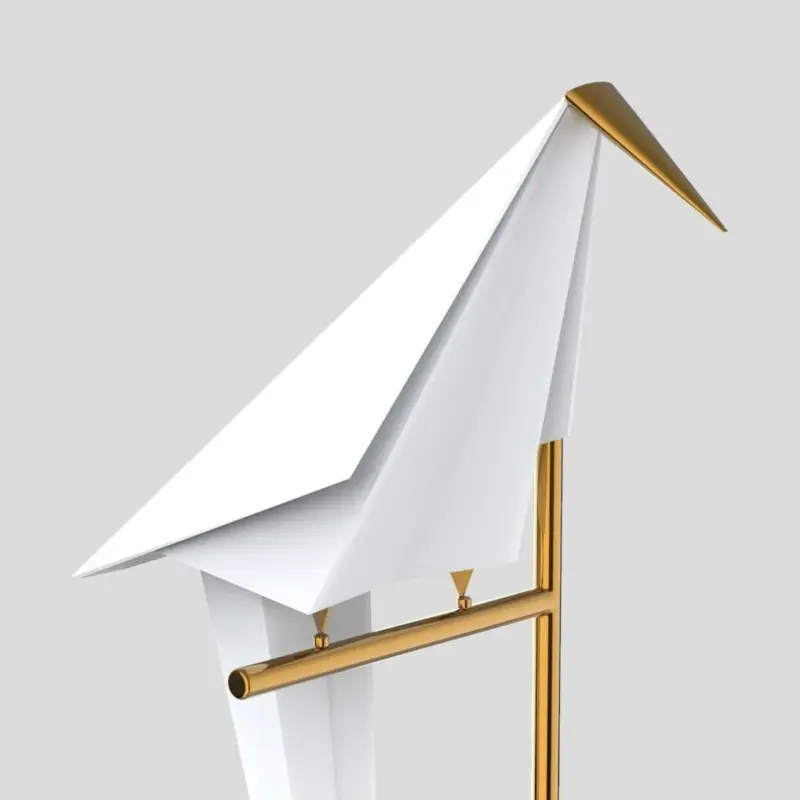 ArtiGloed Modern Golden Table Lamp with Geometric Pattern tag1