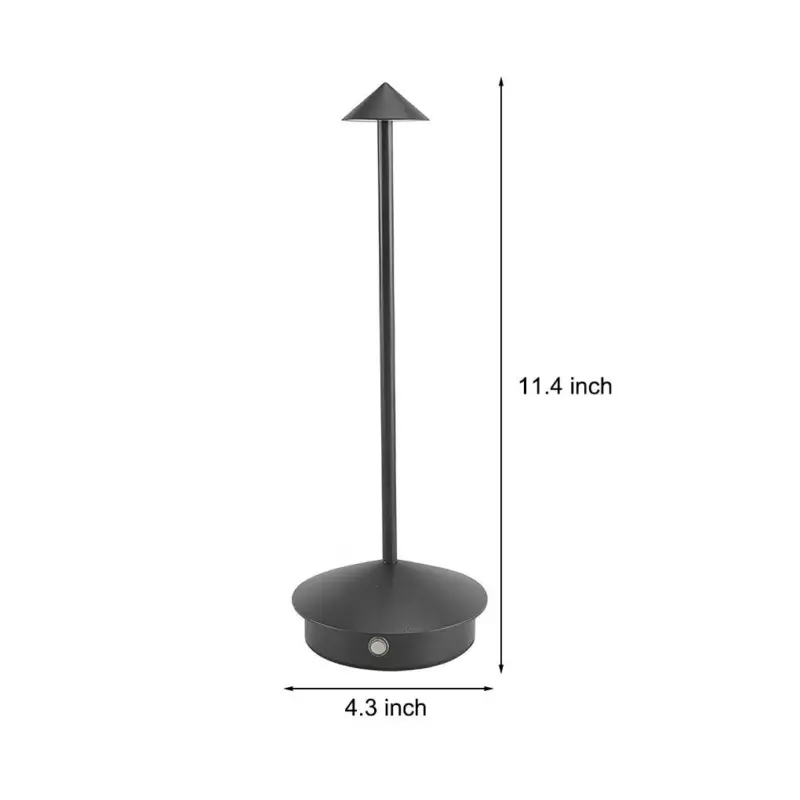 ArtiGlow Long Rod Triangle Mushroom Table Lamp with 3 Step Dimmable USB Touch On Off tag1