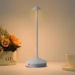 ArtiGlow Long Rod Triangle Mushroom Table Lamp with 3 Step Dimmable USB Touch On Off tag1