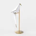ArtiLicht Golden Table Lamp with Origami Crane Design tag1