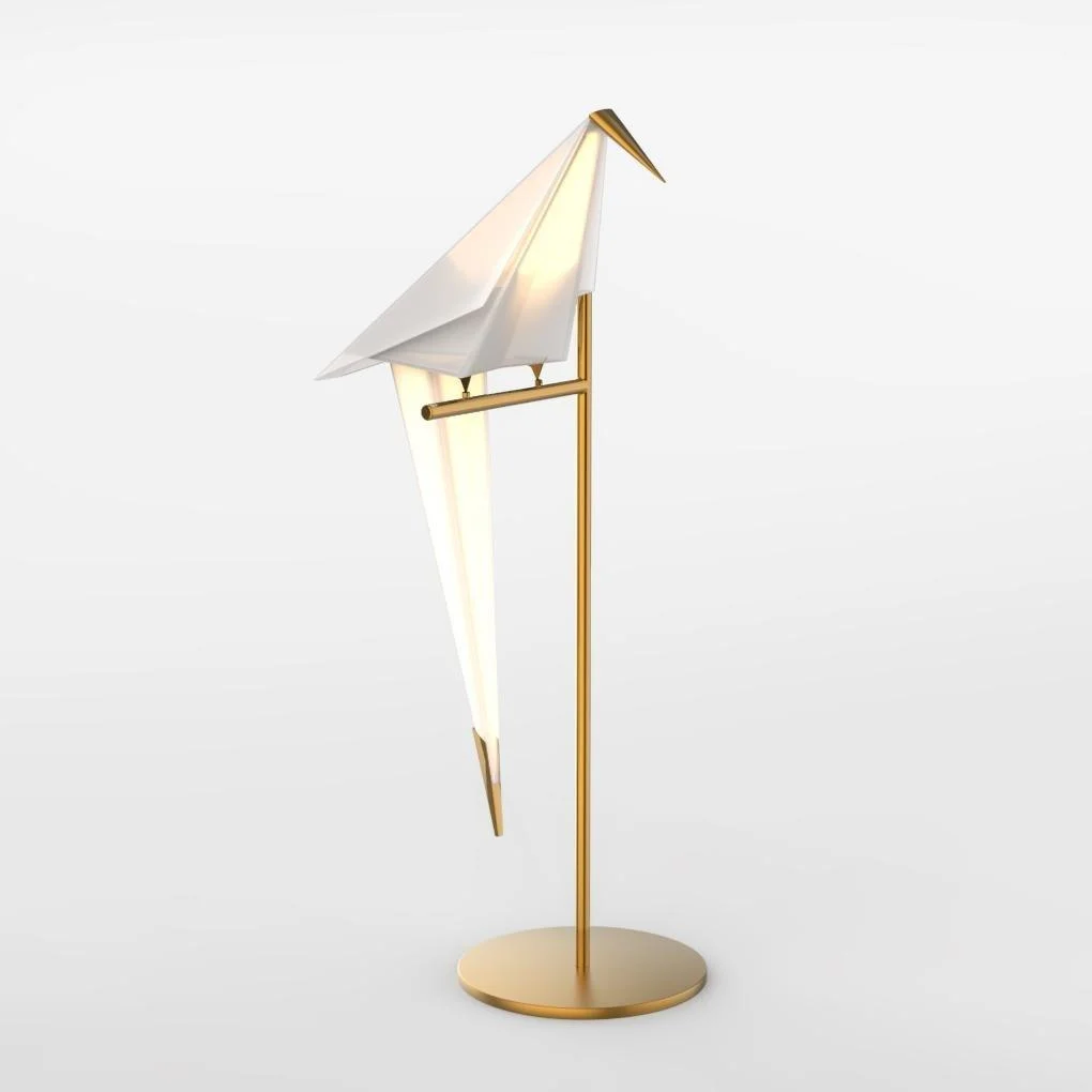 ArtiLicht - Golden Table Lamp with Origami Crane Design -  - #tag1#