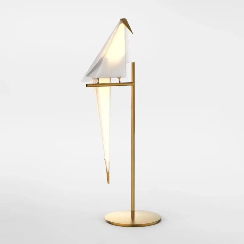 ArtiLicht Golden Table Lamp with Origami Crane Design tag1