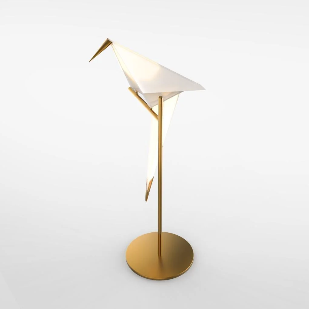 ArtiLicht - Golden Table Lamp with Origami Crane Design -  - #tag1#