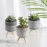 Artificial Succulent Plant Pots 3pc