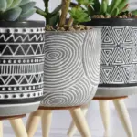 Artificial Succulent Plant Pots 3pc