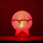 Artisan Crafted Woolen Yarn Lunar Lamp Soft Glow and Decorative Delight