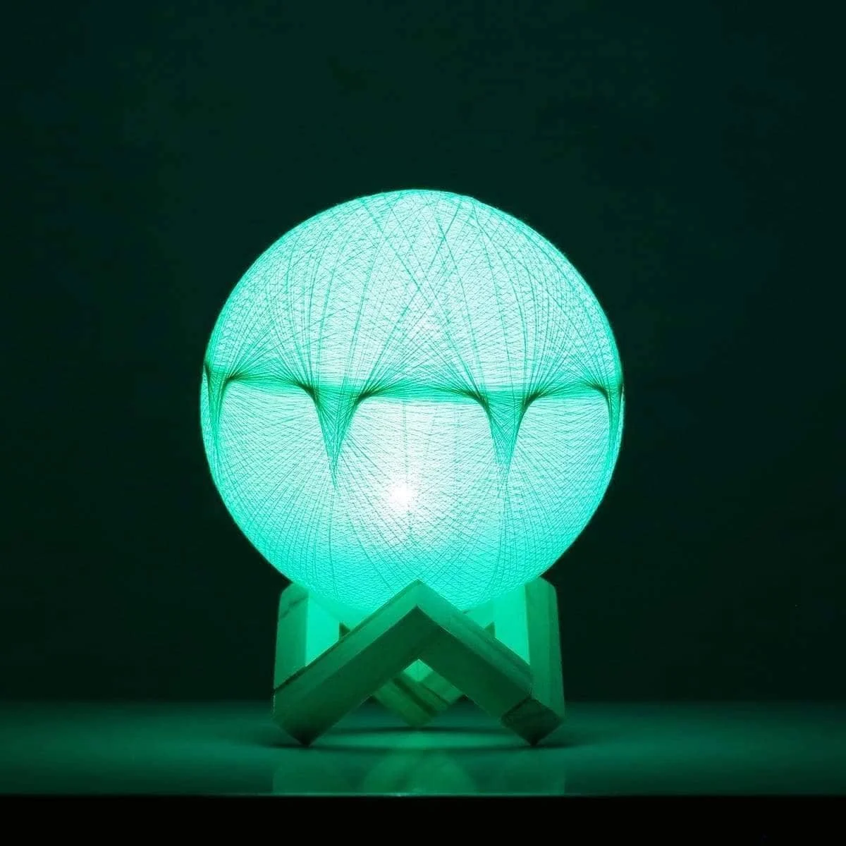 Artisan-Crafted Woolen Yarn Lunar Lamp: Soft Glow and Decorative Delight -