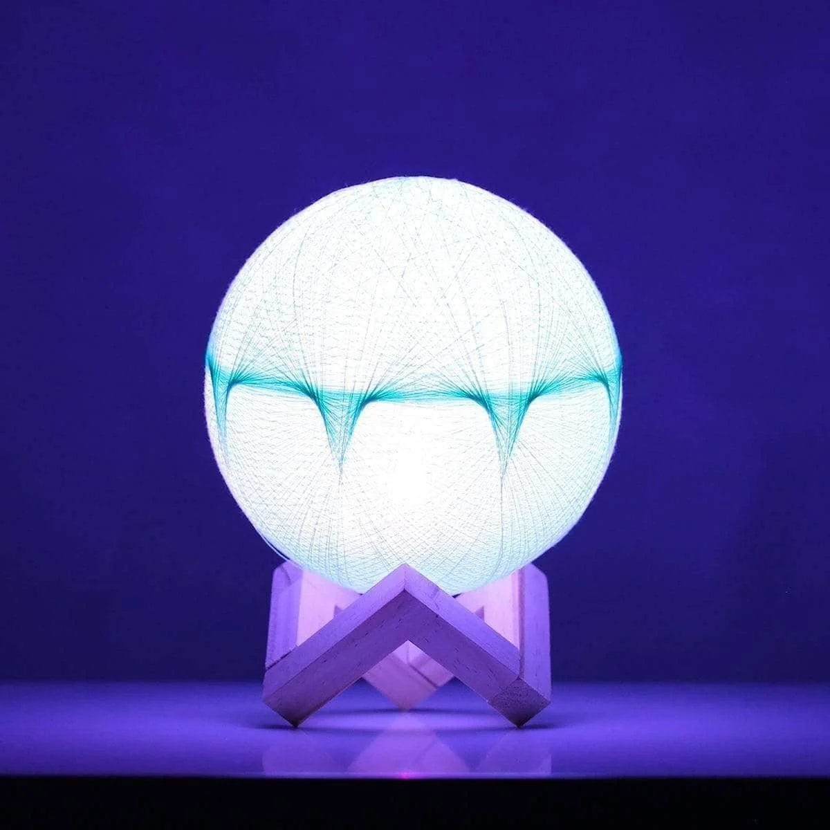 Artisan-Crafted Woolen Yarn Lunar Lamp: Soft Glow and Decorative Delight -
