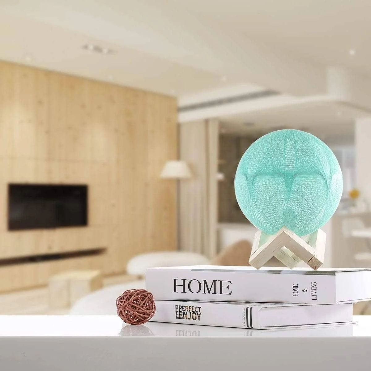 Artisan-Crafted Woolen Yarn Lunar Lamp: Soft Glow and Decorative Delight -