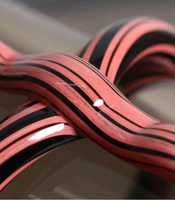 Artisan Hand Blown Glass Vases - Sculptural Elegance Red and Black -  - #tag1#