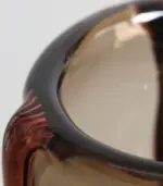 Artisan Hand Blown Glass Vases Sculptural Elegance Red and Black tag1