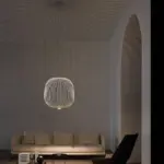 Artisanal Modern Chandelier Fine Lines and Curves for Unique Elegance