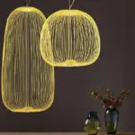 Artisanal Modern Chandelier Fine Lines and Curves for Unique Elegance
