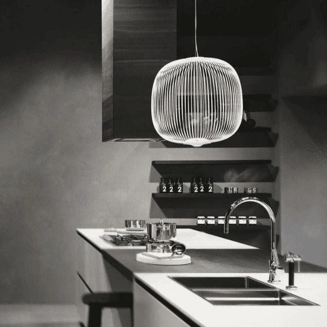 Artisanal Modern Chandelier - Fine Lines and Curves for Unique Elegance -