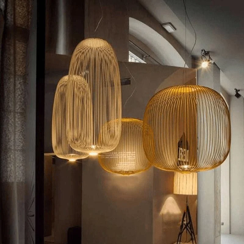 Artisanal Modern Chandelier - Fine Lines and Curves for Unique Elegance -