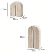 Artisanal Travertine Arch Bookend Naturally Elegant Home Accent tag1