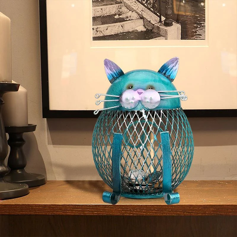 Artistic Blue Kitty Money Bank -  - #tag1#