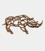 Artistic Metal Rhinoceros Sculpture Modern Abstract Home Decor tag1