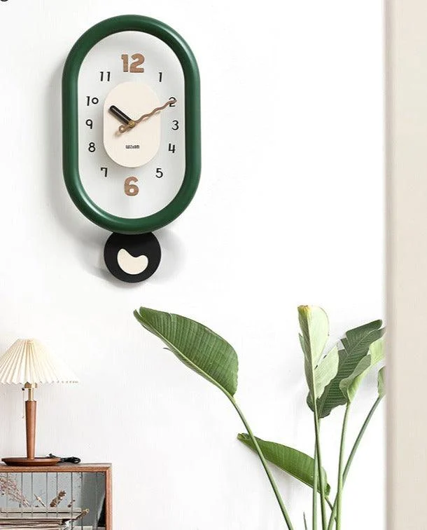 Artistic Pendulum Silent Wall Decorative Clock for Livingroom -