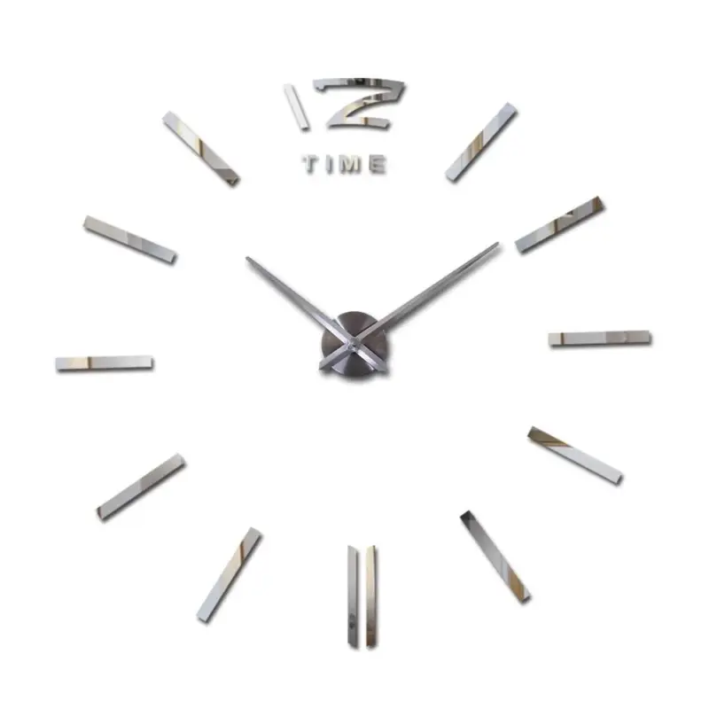 AsYksale wall clock watch clocks 3d diy acrylic mirror stickers Living Room Quartz Needle Europe horloge