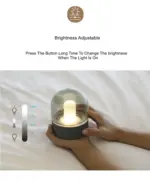 Asher Glass Dome Desk Lamp tag1