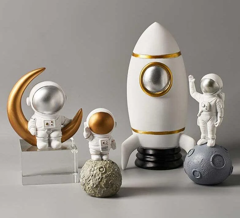 Astronaut Figure Statue Spaceman Sculpture -