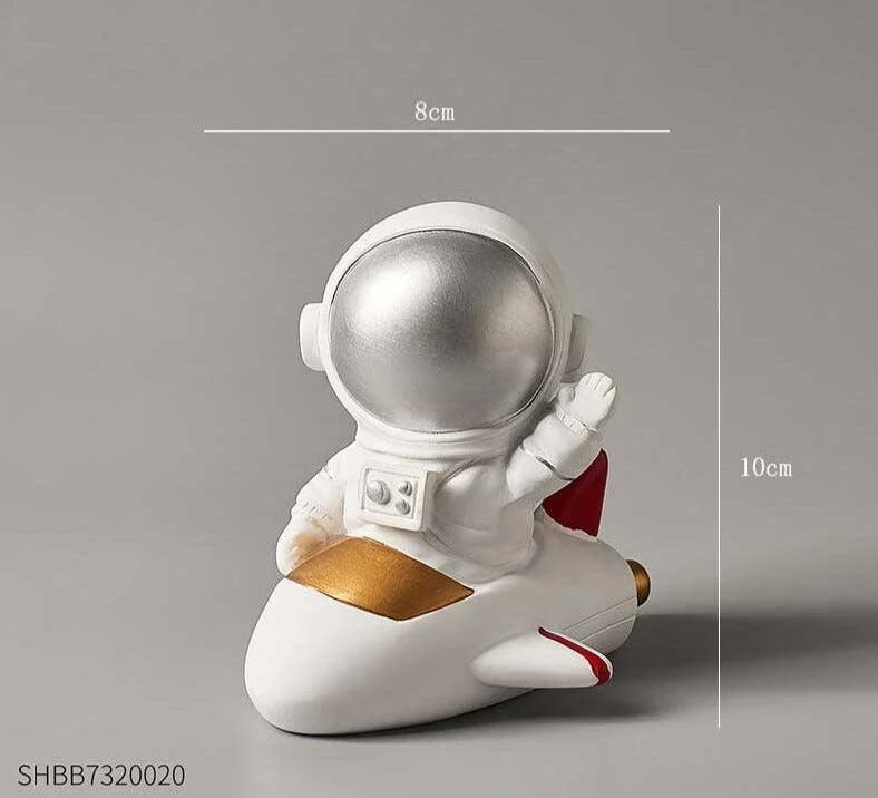 Astronaut Figure Statue Spaceman Sculpture -