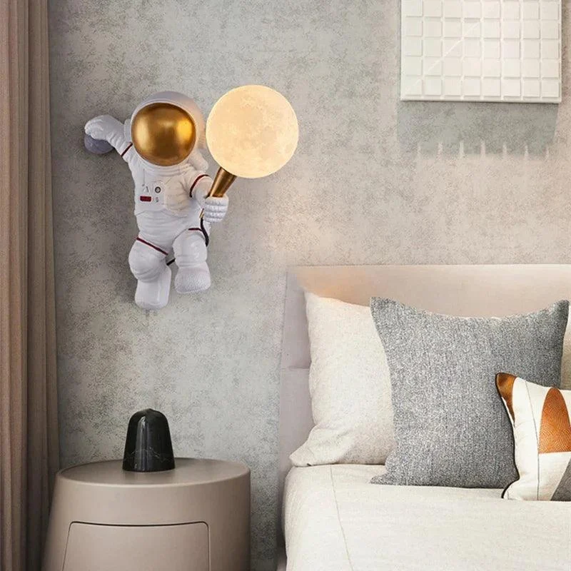 Astronaut Moon Lighting Children's room wall lamp kitchen dining room balcony decoration -