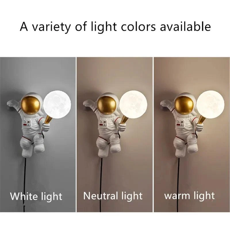 Astronaut Moon Lighting Children's room wall lamp kitchen dining room balcony decoration -
