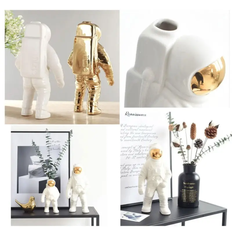 Astronaut Spaceman Vase 3 Colours tag1