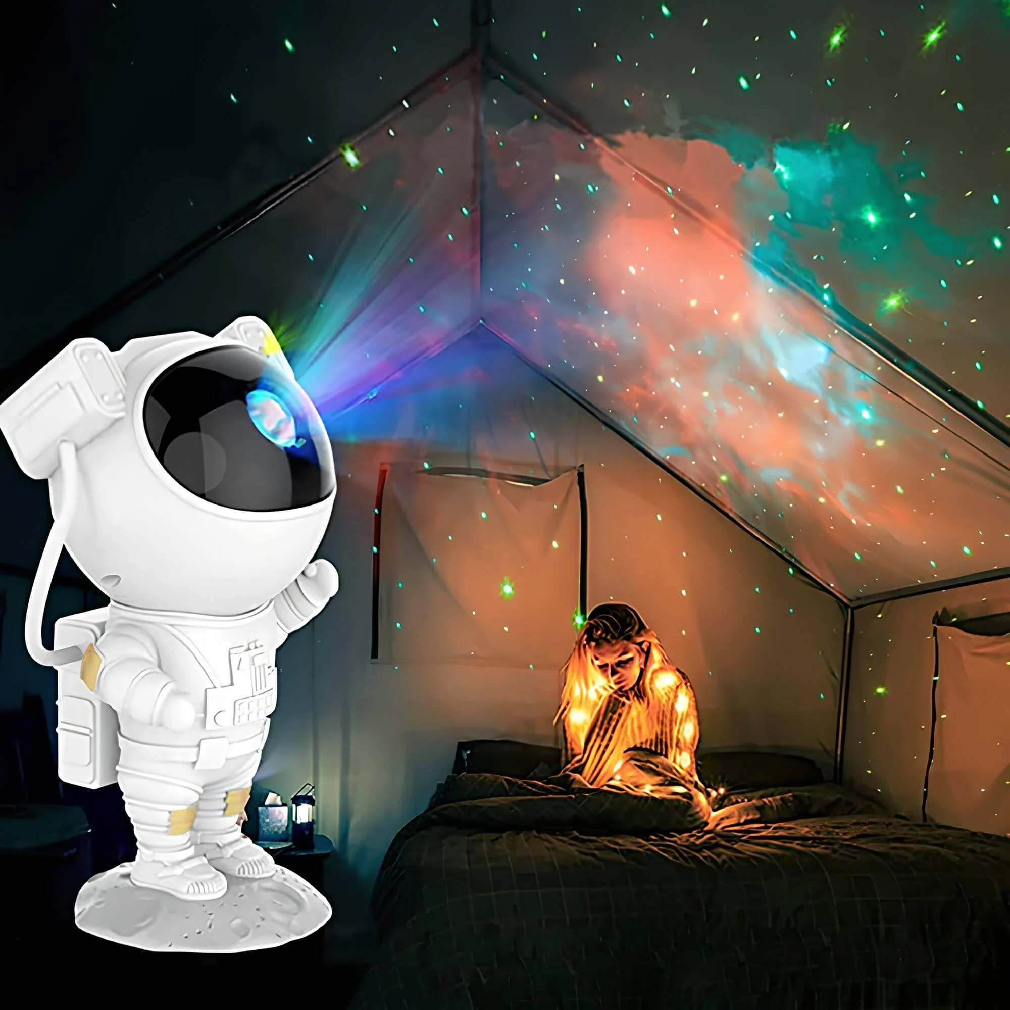 Astronaut Sternenhimmel Projektorlampe 360 Drehbarer Kopf Rgb Led Fernbedienung