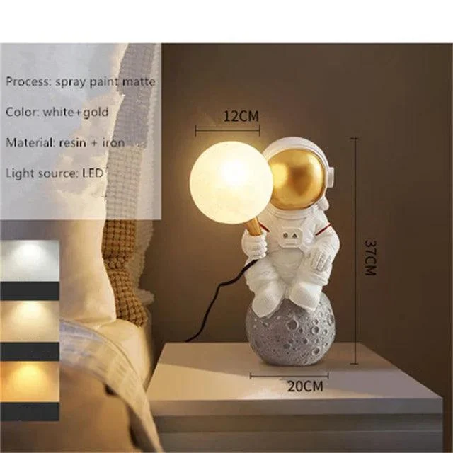 Astronaut Table Lamp LED children's room Lighting bedroom bedside living room -