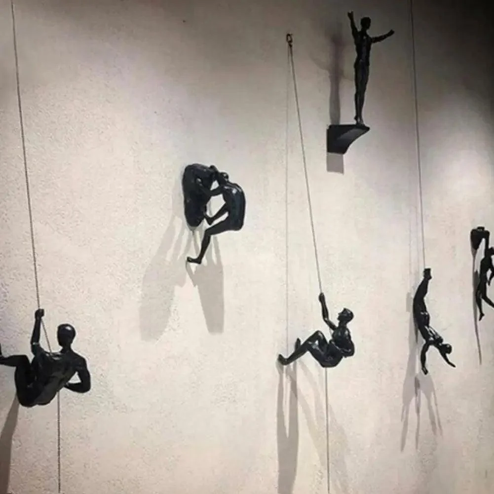 Athlete Rock Climbing Man Resin Background Wall Decoration -  - #tag1#
