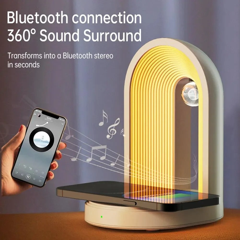 Atmosphere Desk Lamp With Wireless Charger & Bluetooth Speaker -  - #tag1#