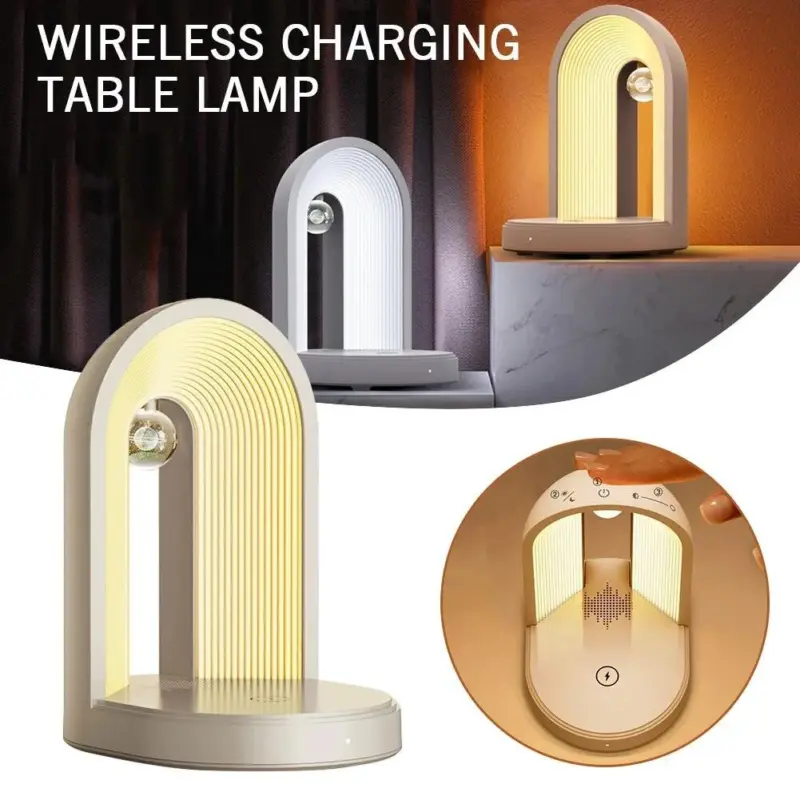 Atmosphere Desk Lamp With Wireless Charger Bluetooth Speaker tag1