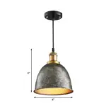 Atmospheric_Dome_Pendant_Lamp_1_Light_Wrought_Iron_Light_Fixture_with_Cord_in_Black-Rust_-_-_tag1_-4141964 Atmospheric Dome Pendant Lamp 1 Light Wrought Iron Light Fixture with Cord in Black Rust tag1