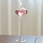Attractive Handmade Tall Glass Oil Lamp tag1