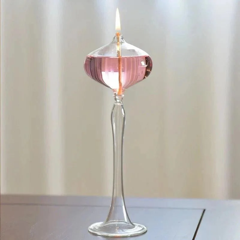Attractive Handmade Tall Glass Oil Lamp -  - #tag1#