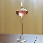 Attractive Handmade Tall Glass Oil Lamp tag1