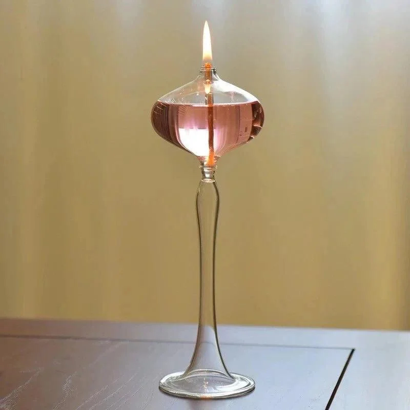 Attractive Handmade Tall Glass Oil Lamp -  - #tag1#