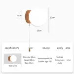 AuraGlimmer Round Glass Wall Lamps tag1