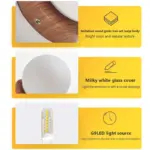 AuraGlimmer Round Glass Wall Lamps tag1