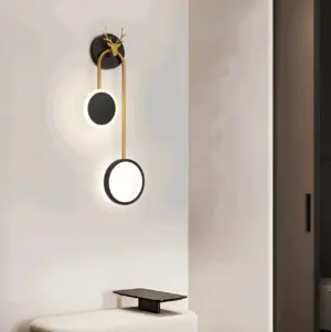 AuraRings - Minimalistic round LED wall lamp made of metal
