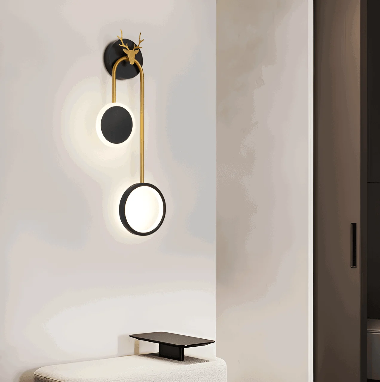 AuraRings - Minimalistic round LED wall lamp made of metal -  - #tag1#