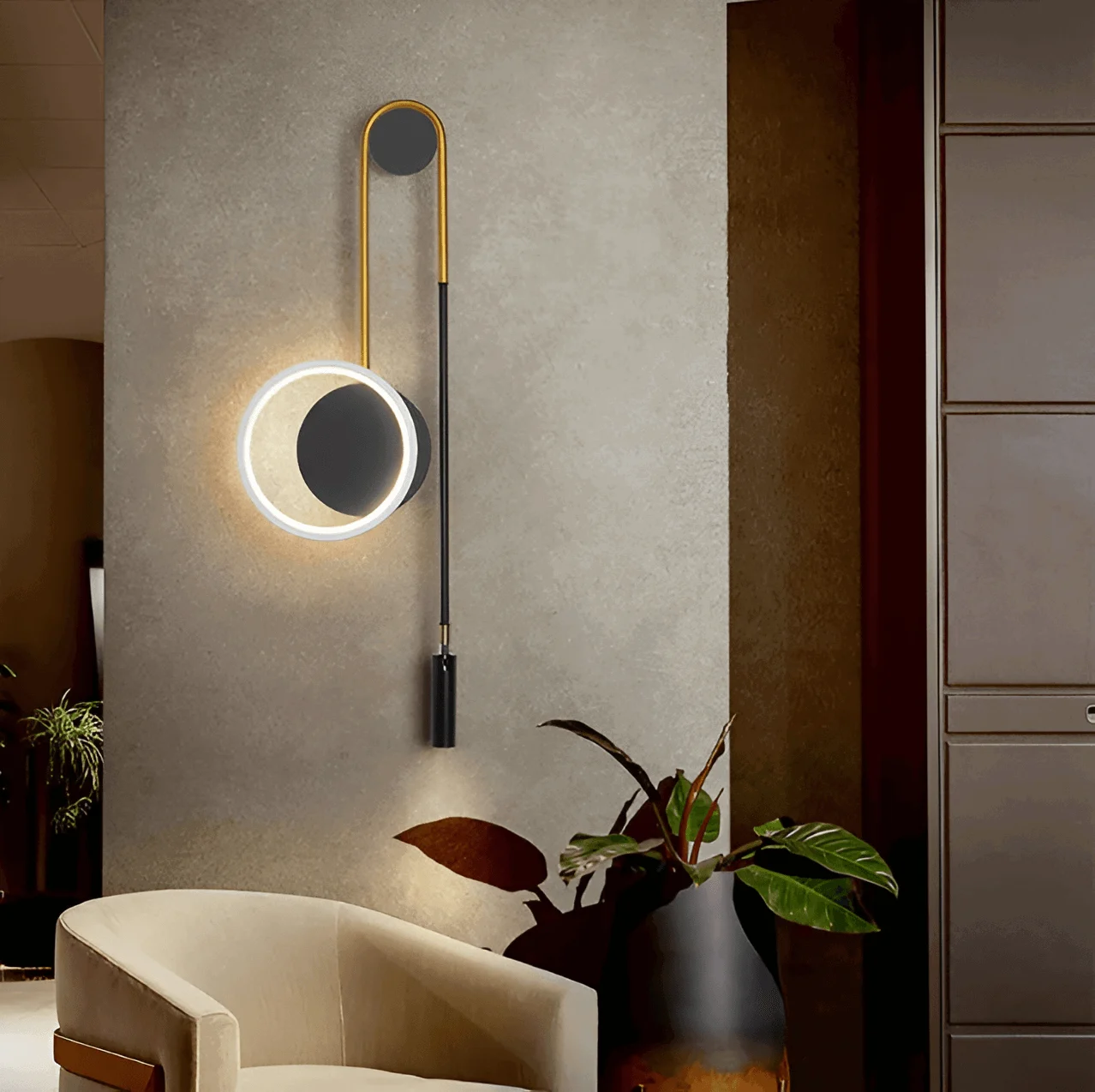 AuraRings - Minimalistic round LED wall lamp made of metal -  - #tag1#